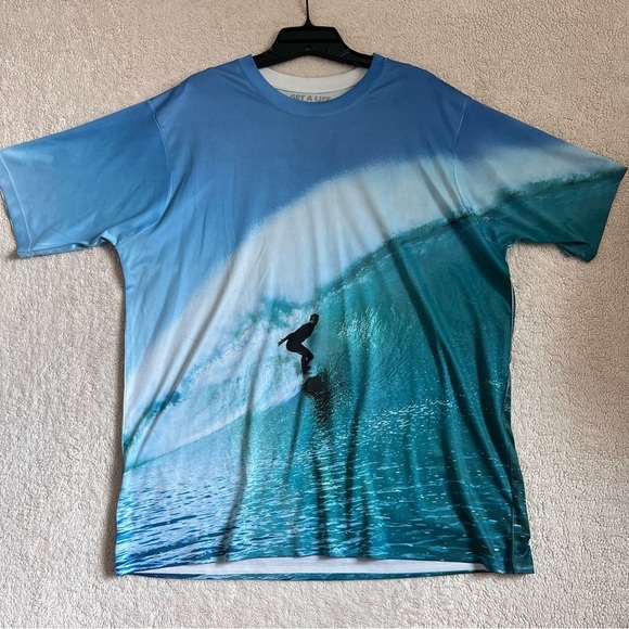 Men’s Get A Life Surfing Ocean Shirt Graphic T Size XL Surf Weird Water - Picture 3 of 8